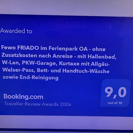 דירה Friado Im Oa - Ohne Zusatzkosten Nach Anreise - Mit Hallenbad, W-lan, Pkw-garage, Kurtaxe Mit Allgaeu-walser-pass, Bett- Und Handtuch-waesche Sowie End-reinigung *